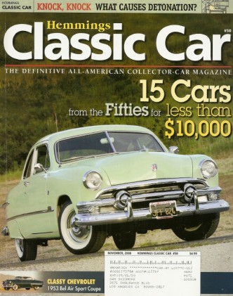 HEMMINGS CLASSIC CAR 2008 NOV - CHEAP FIFTIES, KING MIDGET, FLIGHT HAWK